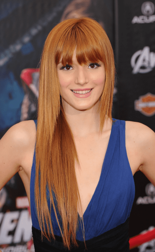 Straight bangs