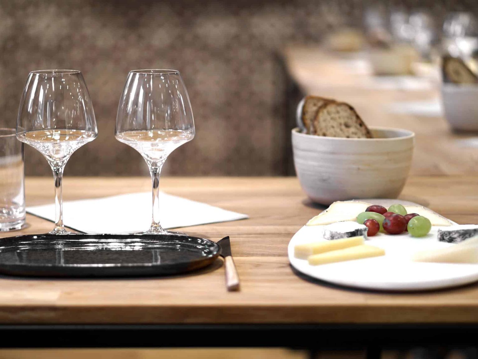 wine and cheese pairing at galeries lafayette