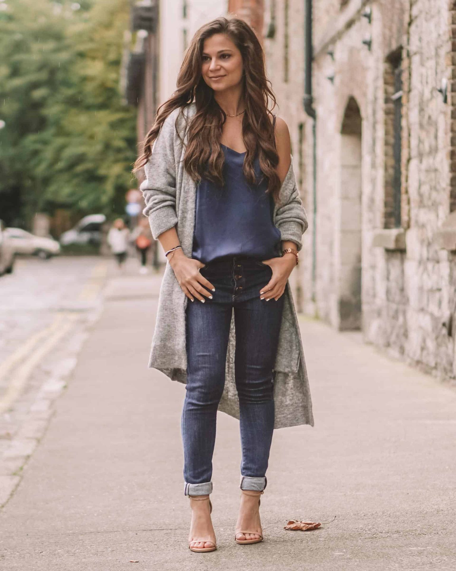 grey chunky cardigan