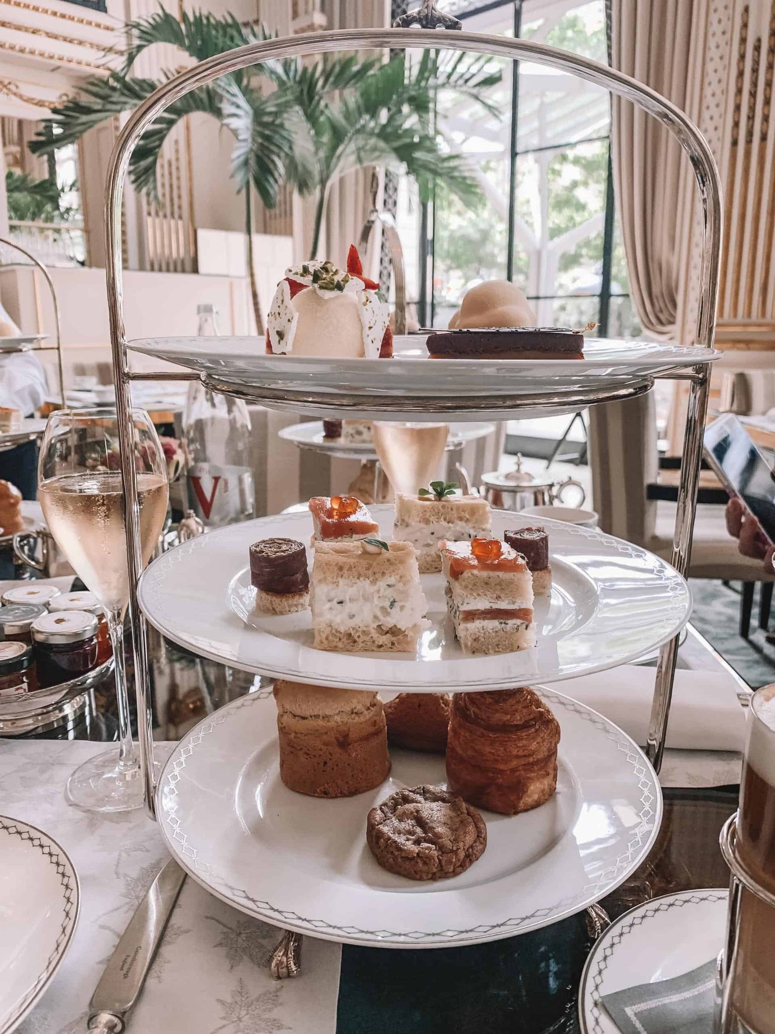 tea time food tray at the peninsula paris