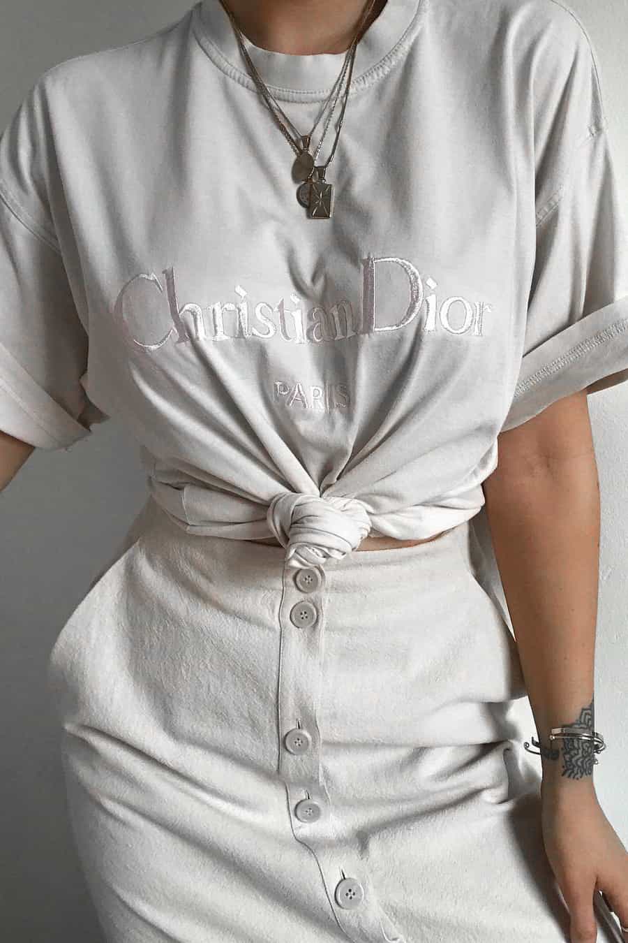how to style Dior Logo Tee