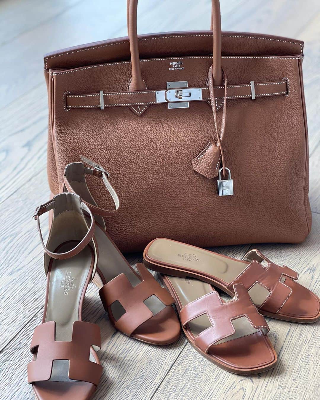Brown Birkin 35 in Togo leather and silver hardware