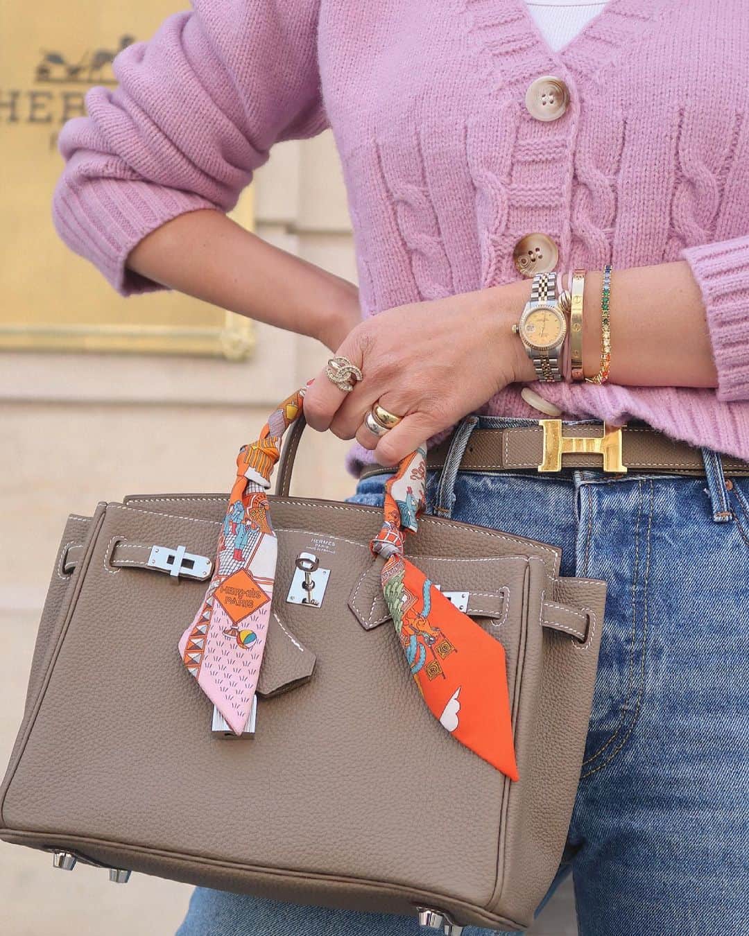 Hermes Birkin Bag with twilly