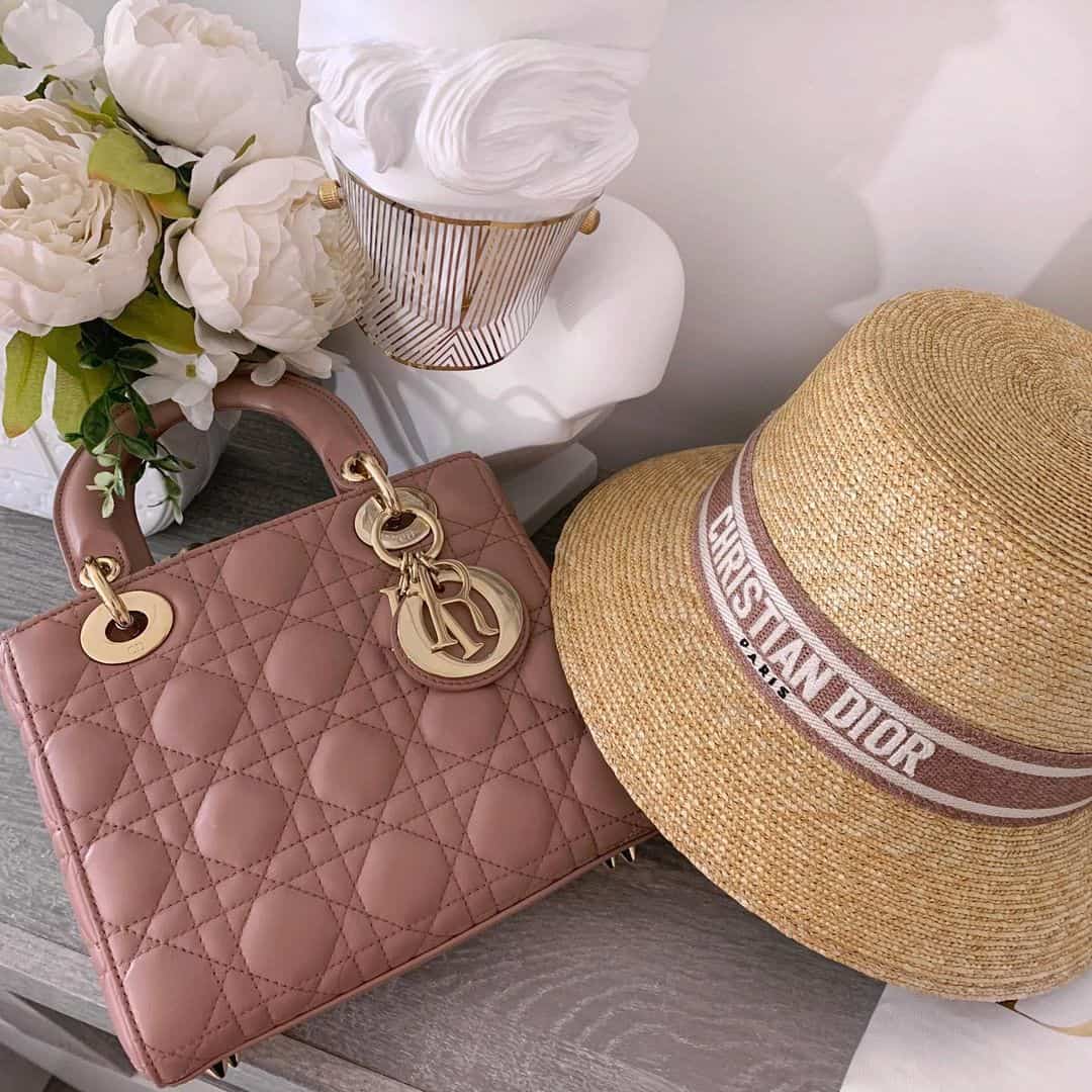 Light pink lady dior bag