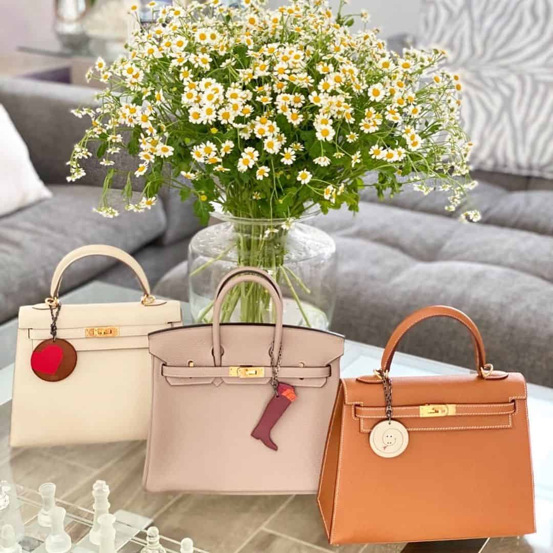 Neutral Kelly and Birkin bags