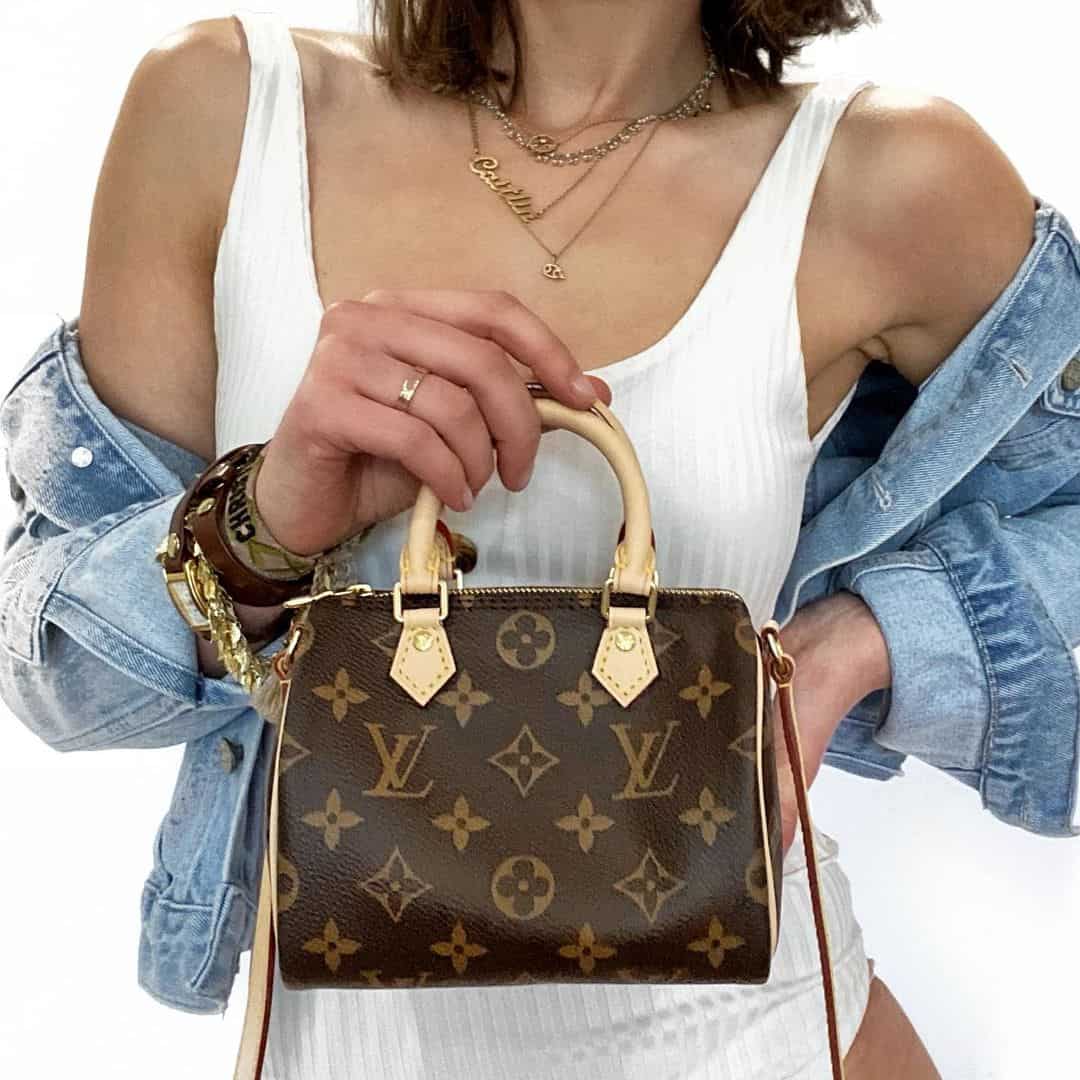 Louis Vuitton Speedy Nano outfit