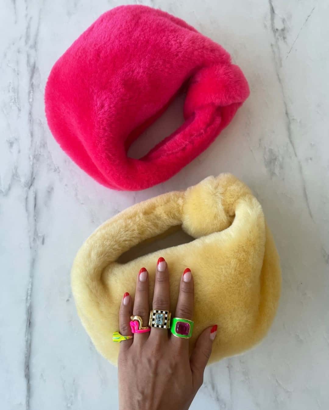 Bright Pink Bottega Handbag