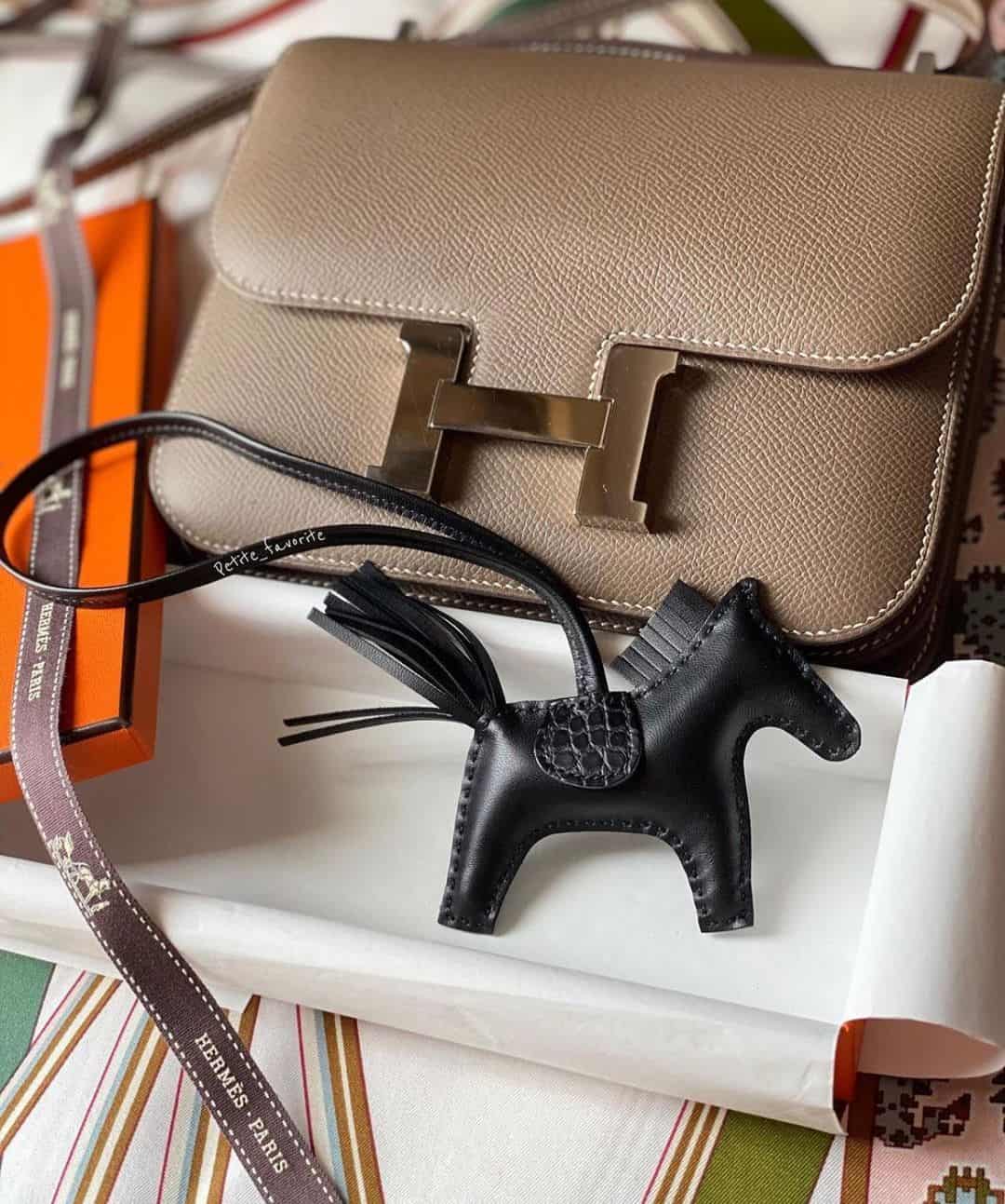 So Black Hermes Rodeo Charm