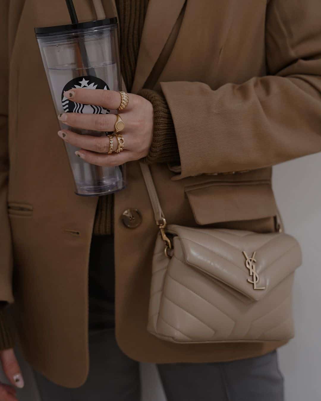 YSL Lou Lou Bag size Small in Beige