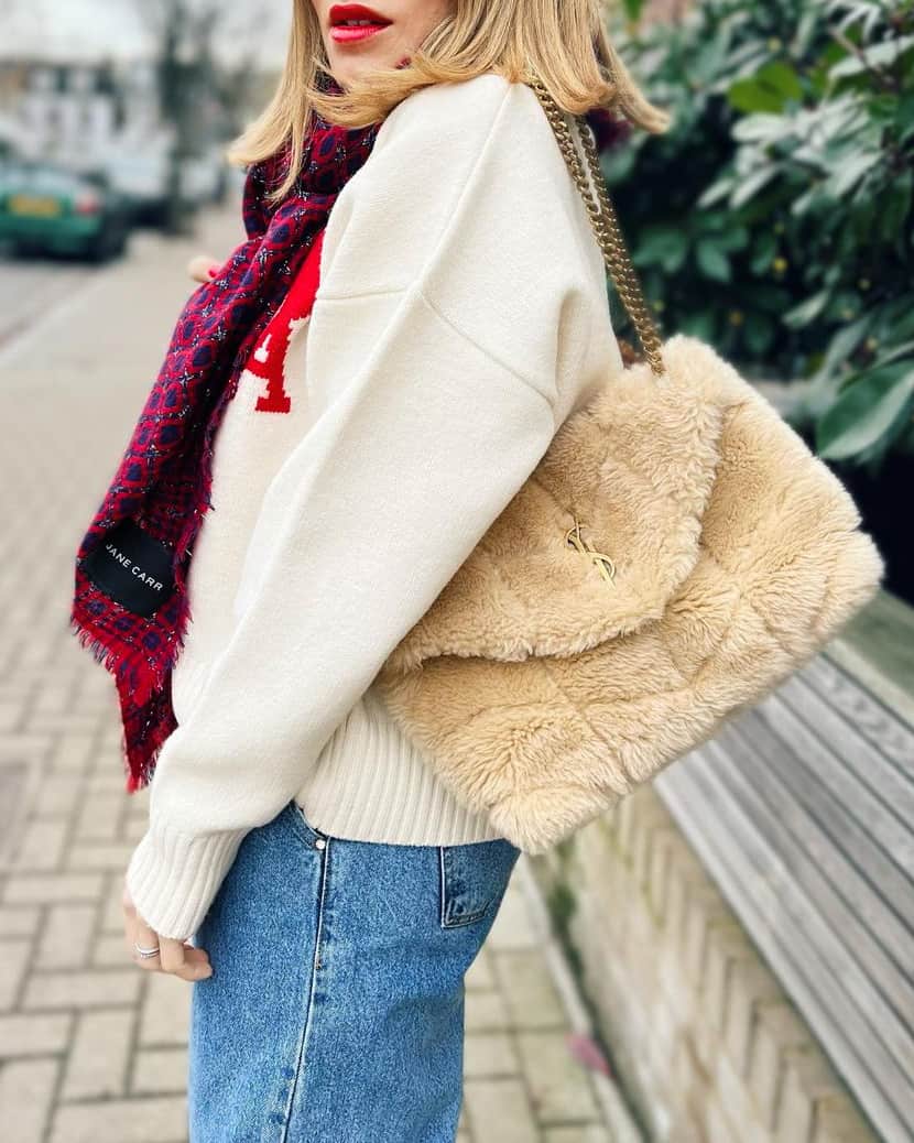 YSL Shearling handbag Lou Lou Bag