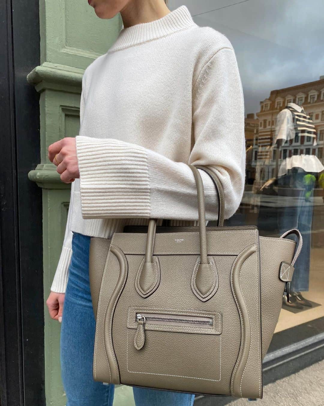Celine Luggage Tote Bag Micro Size Styled