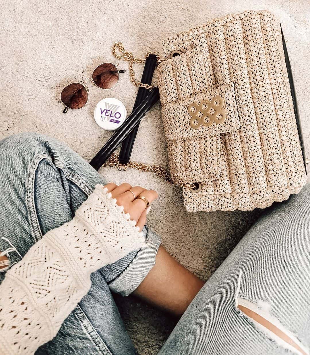 White and Beige Kooreloo Bag