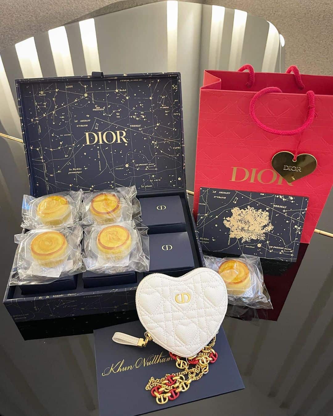 Dior Caro Heart Bag White