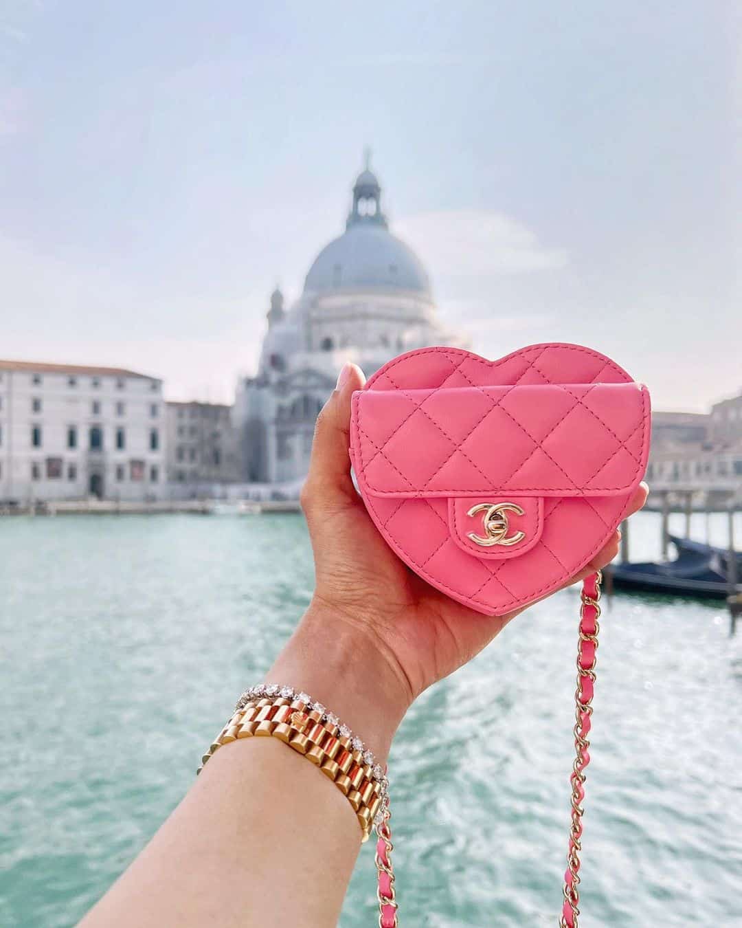 Pink Heart Chanel Bag Mini