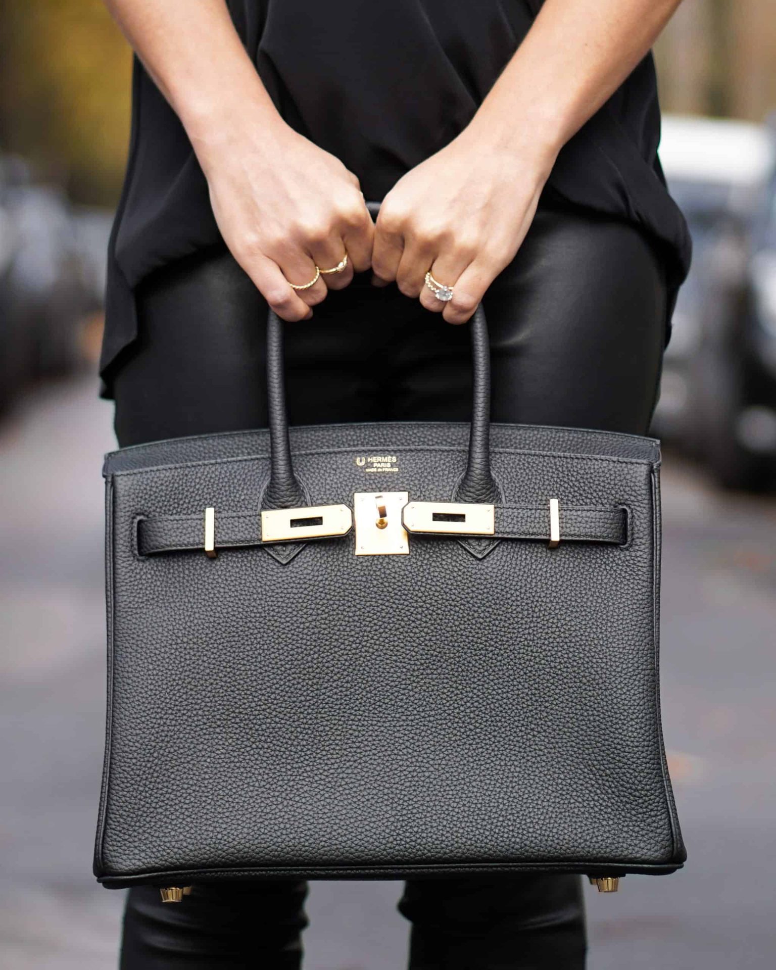 Special Order Hermes Birkin Bag Black Togo Leather