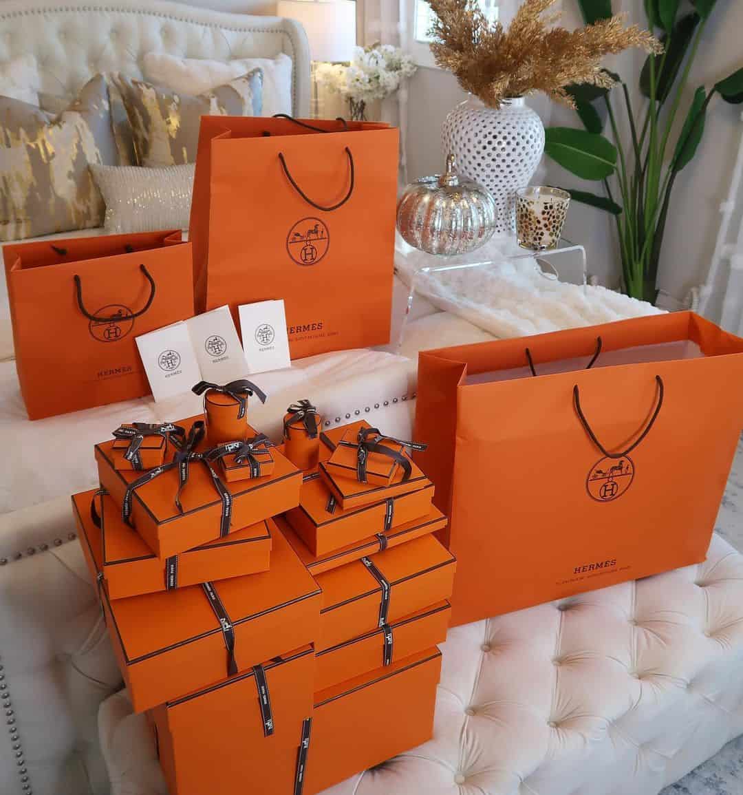 Many Hermes Bags and Boxes