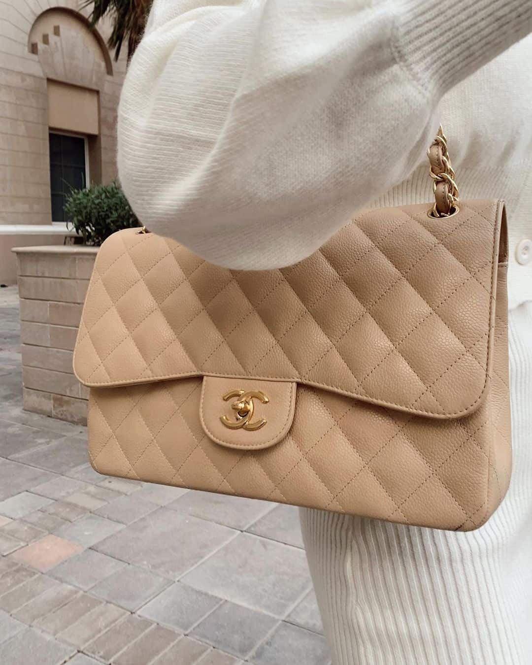 Chanel Caviar Beige bag