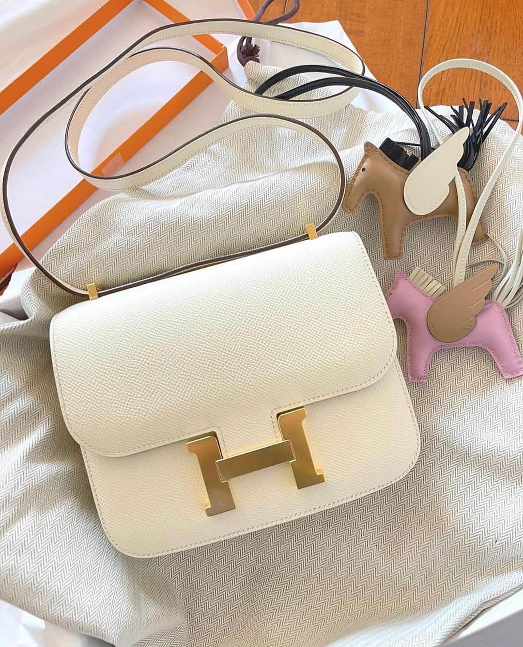Hermes Constance white bag