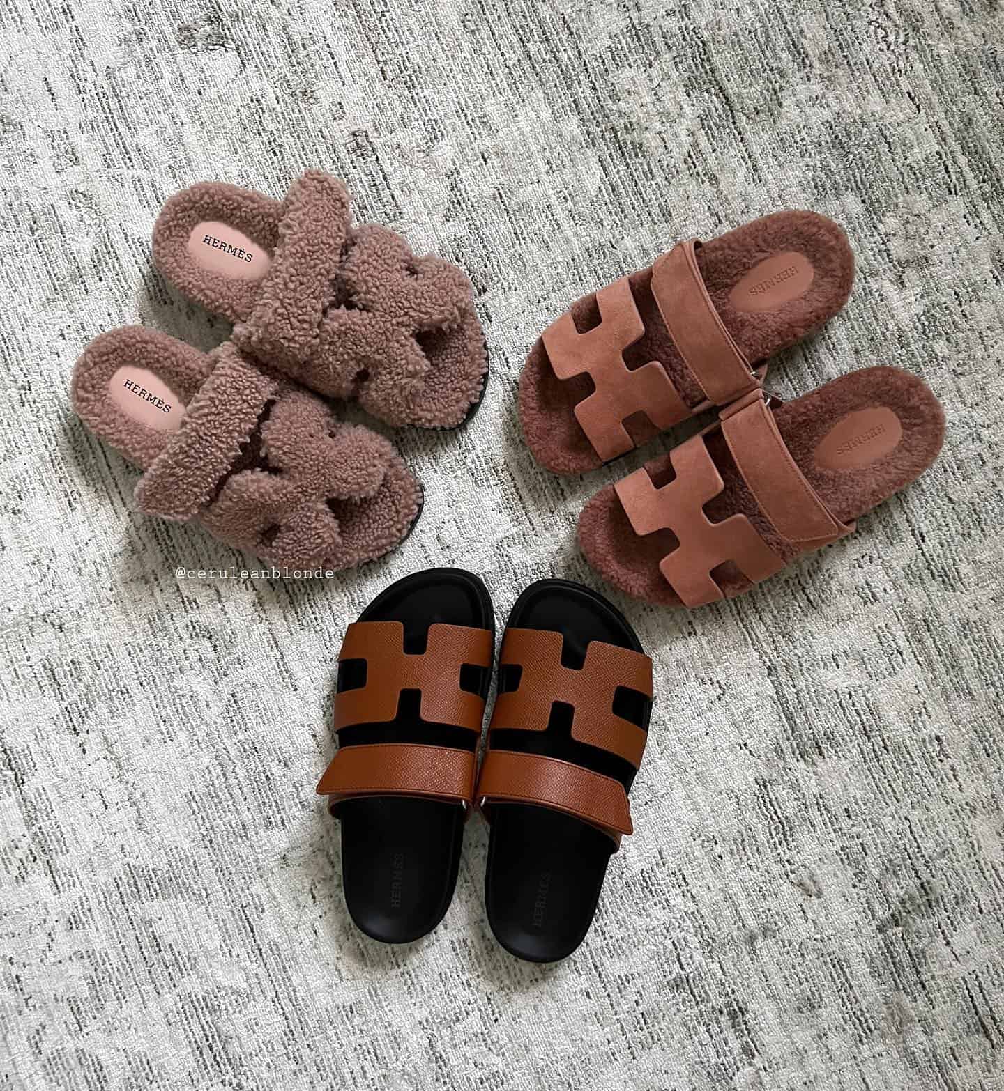 Are Chypre Fur Sandals more popular or leather?