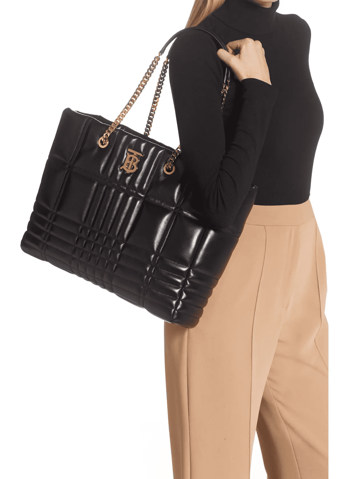 Burberry Lola Quilted Leather Shopper Bag