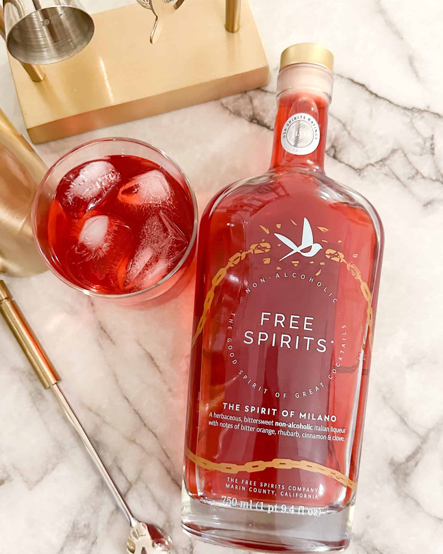Closeup of Free Spirt Mocktails