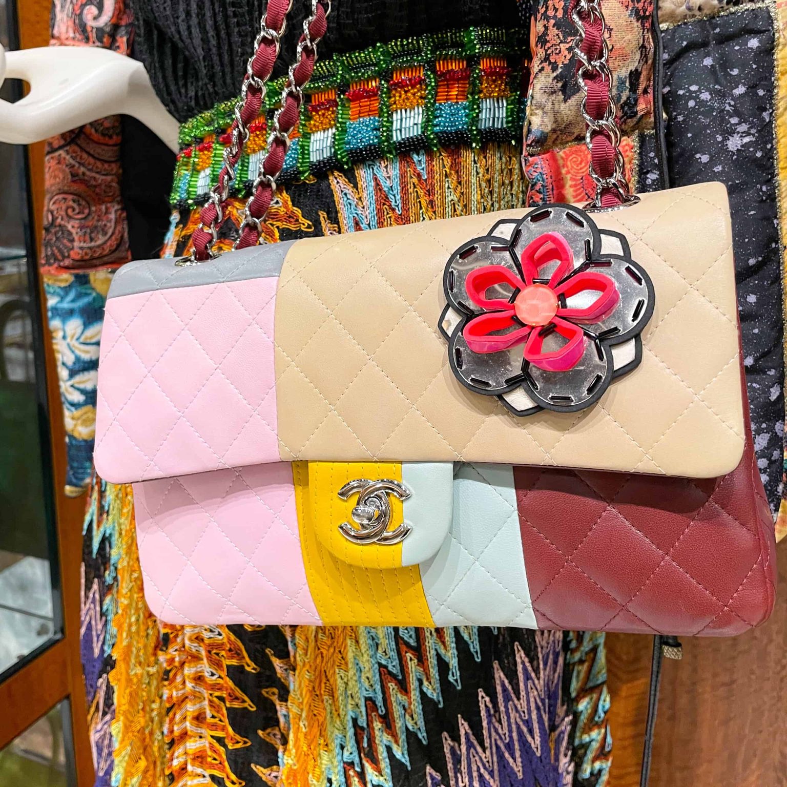 Unique multi color Chanel bag