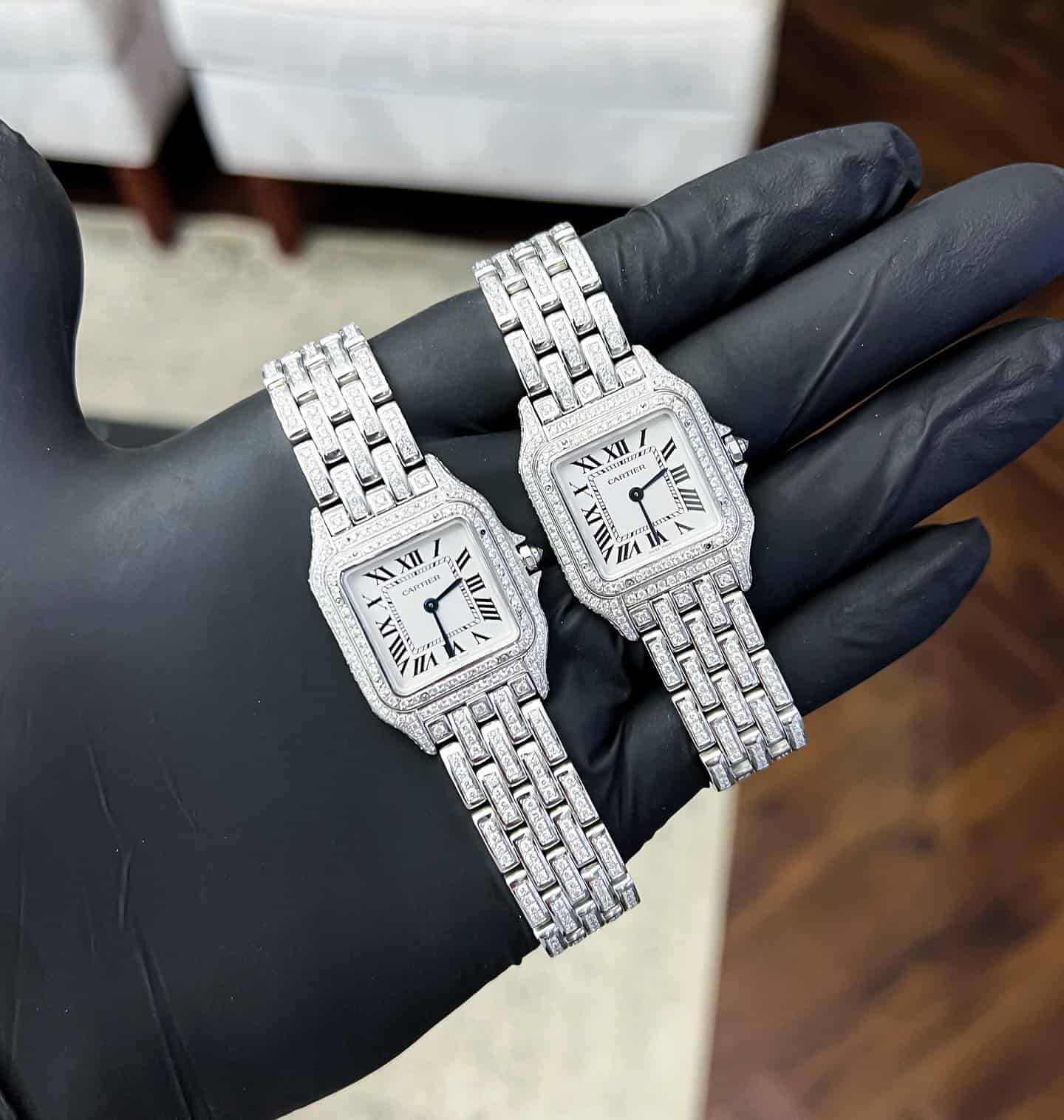 Iced Out Cartier Watch panthere