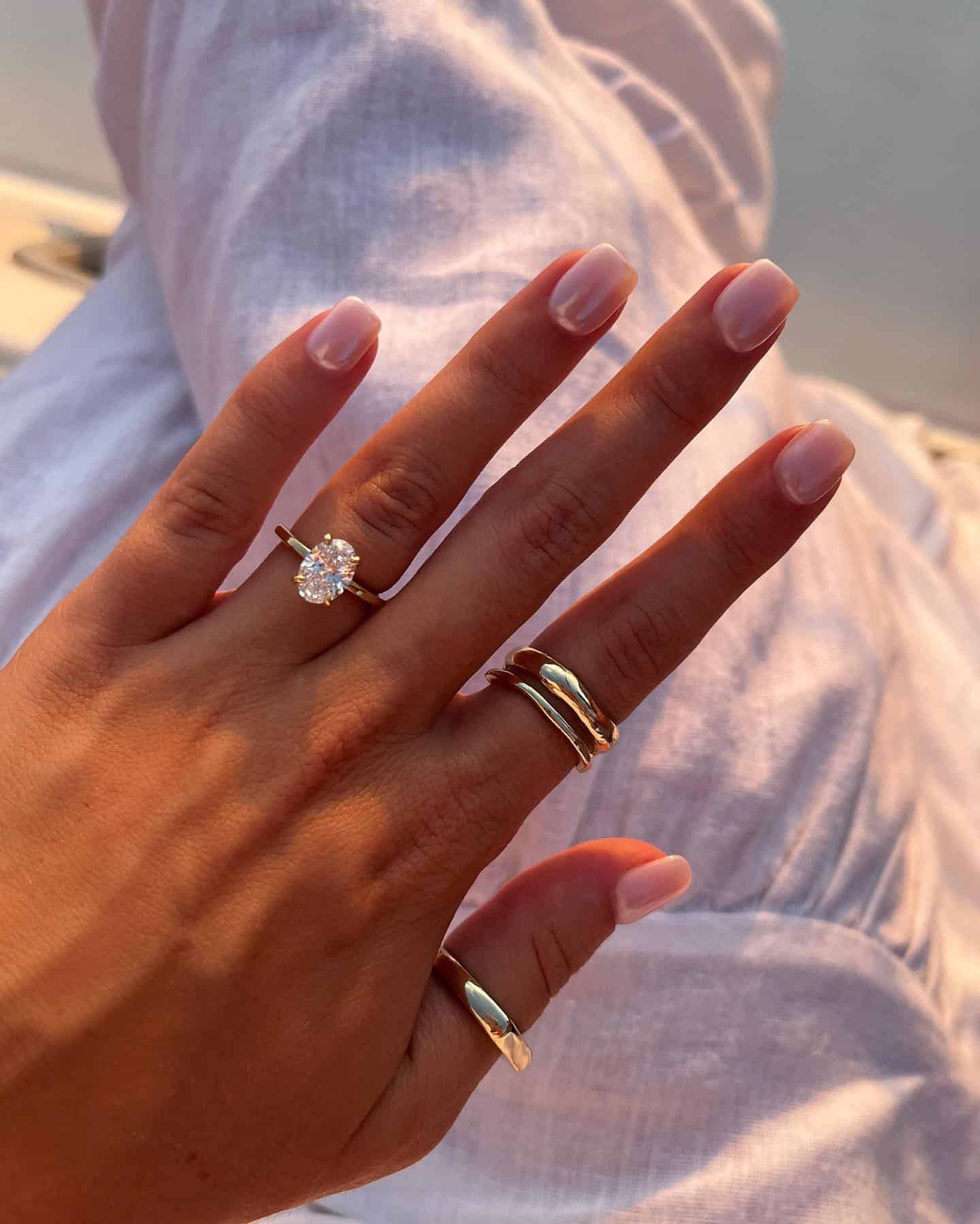 Moissanite engagement ring from brilliant earth
