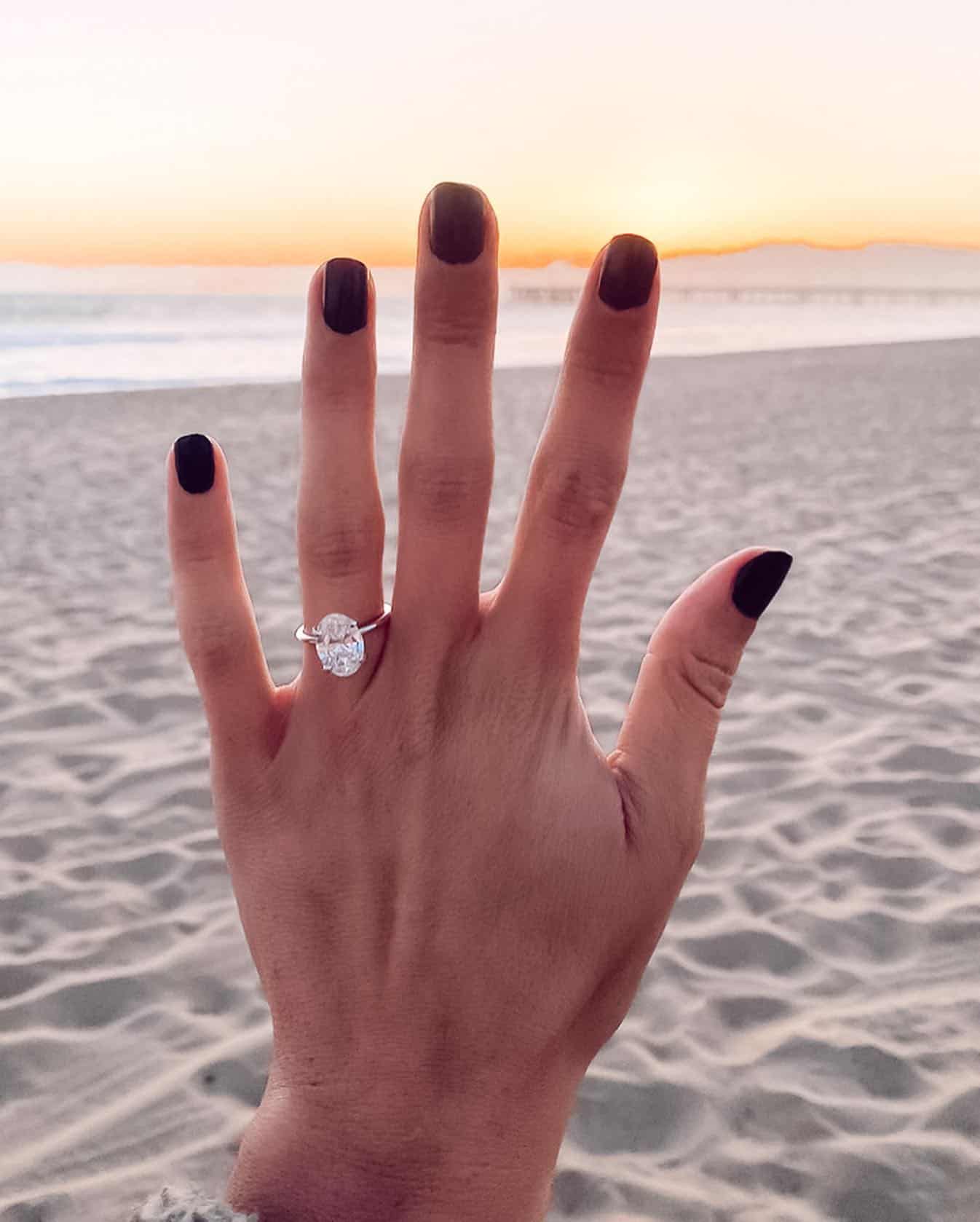 Moissanite engagement ring styled