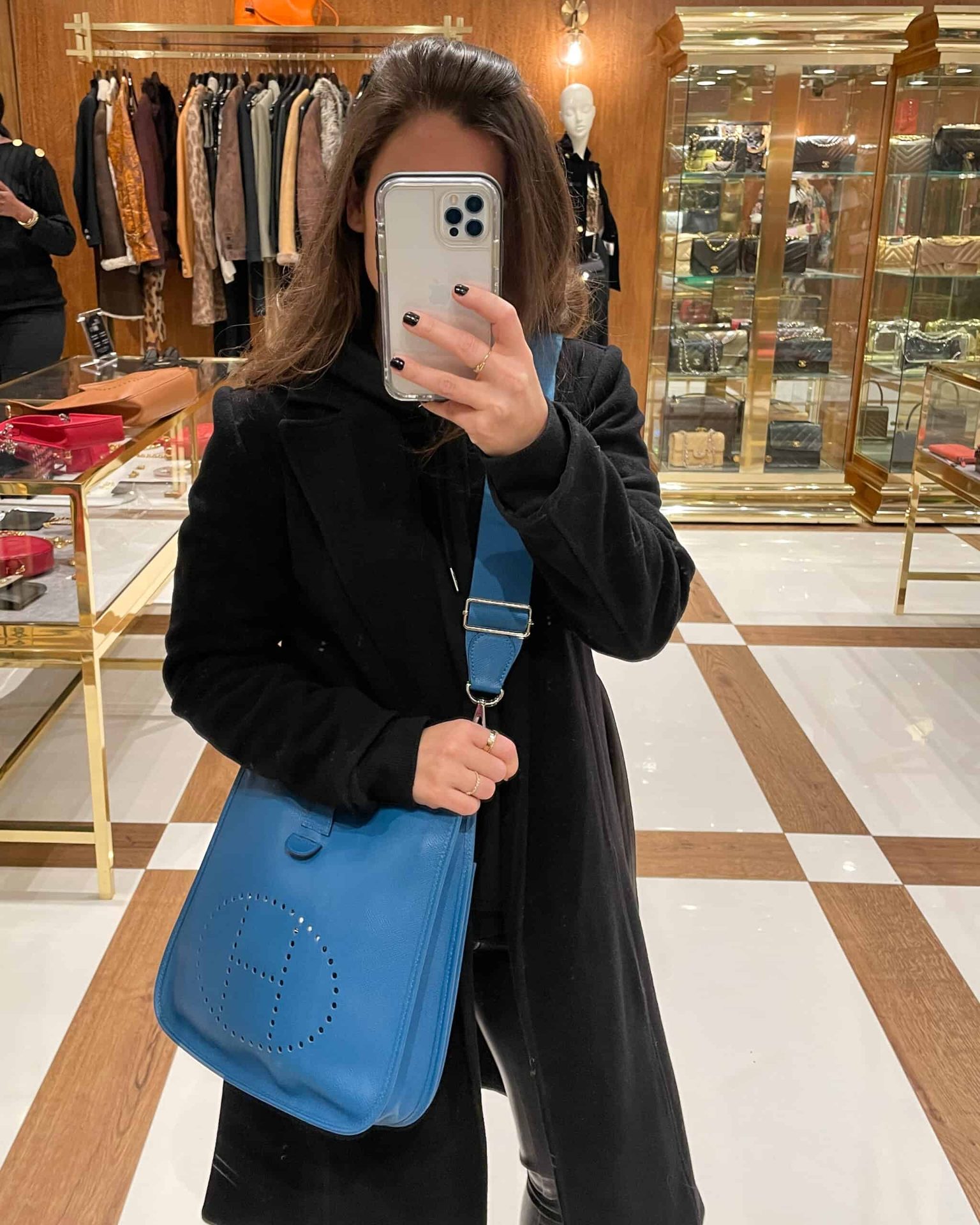 Hermes Evelyne Size 29 PM in Blue