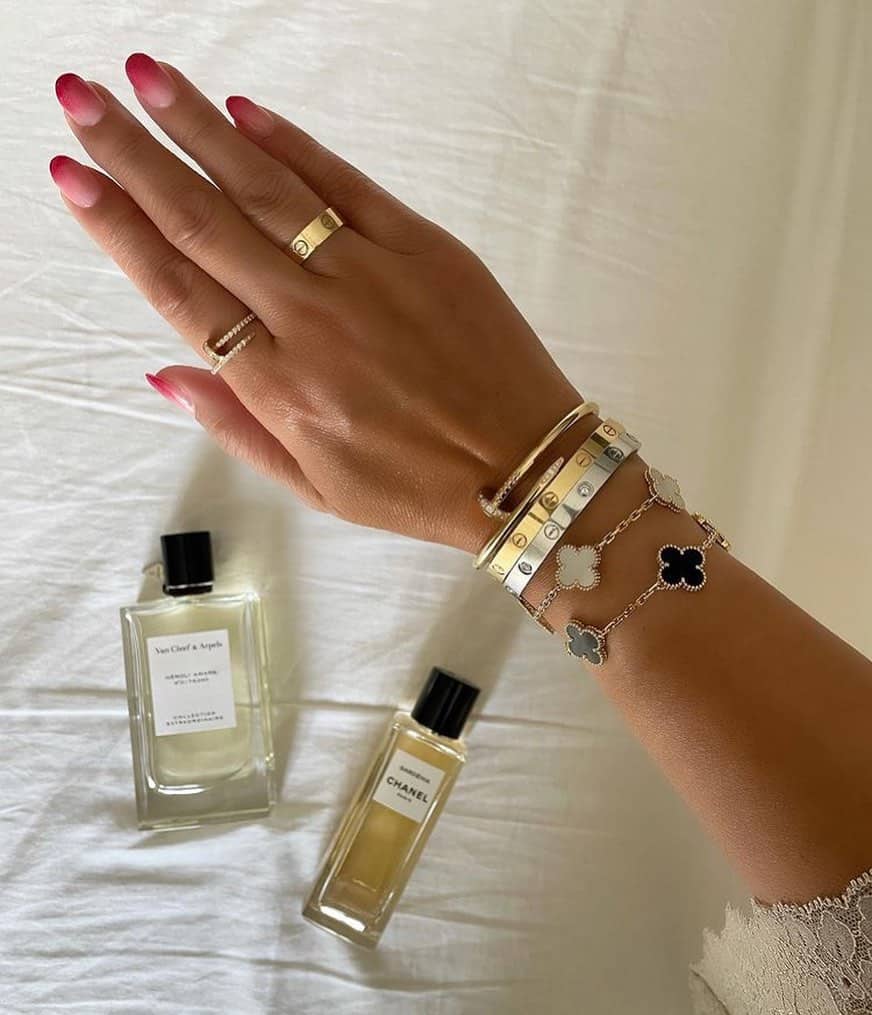 cartier love bracelet stack