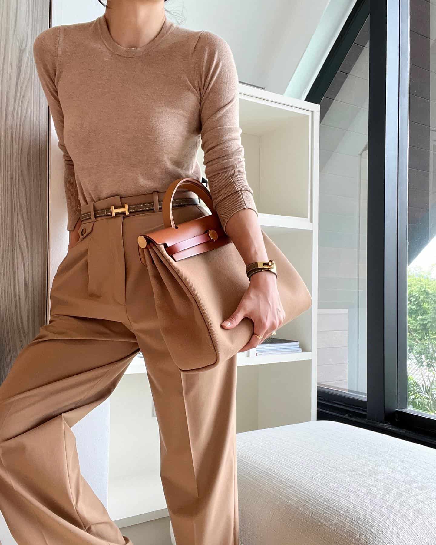 Hermes Herbag styled affordable Hermes bag