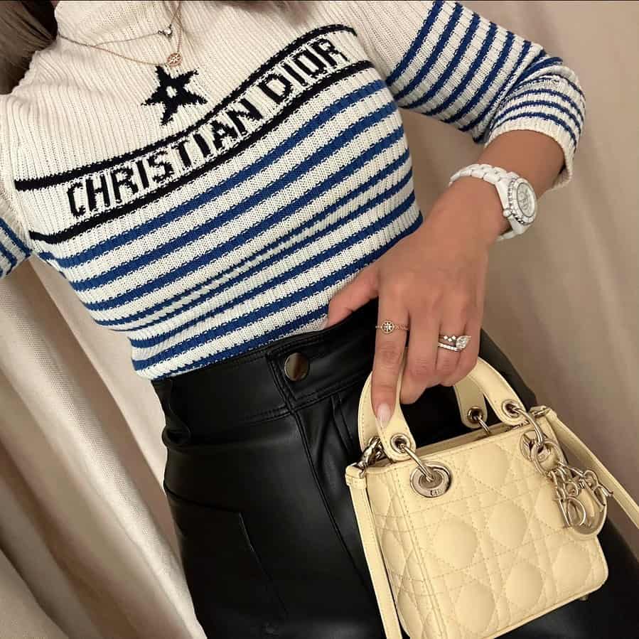 Mini lady dior size