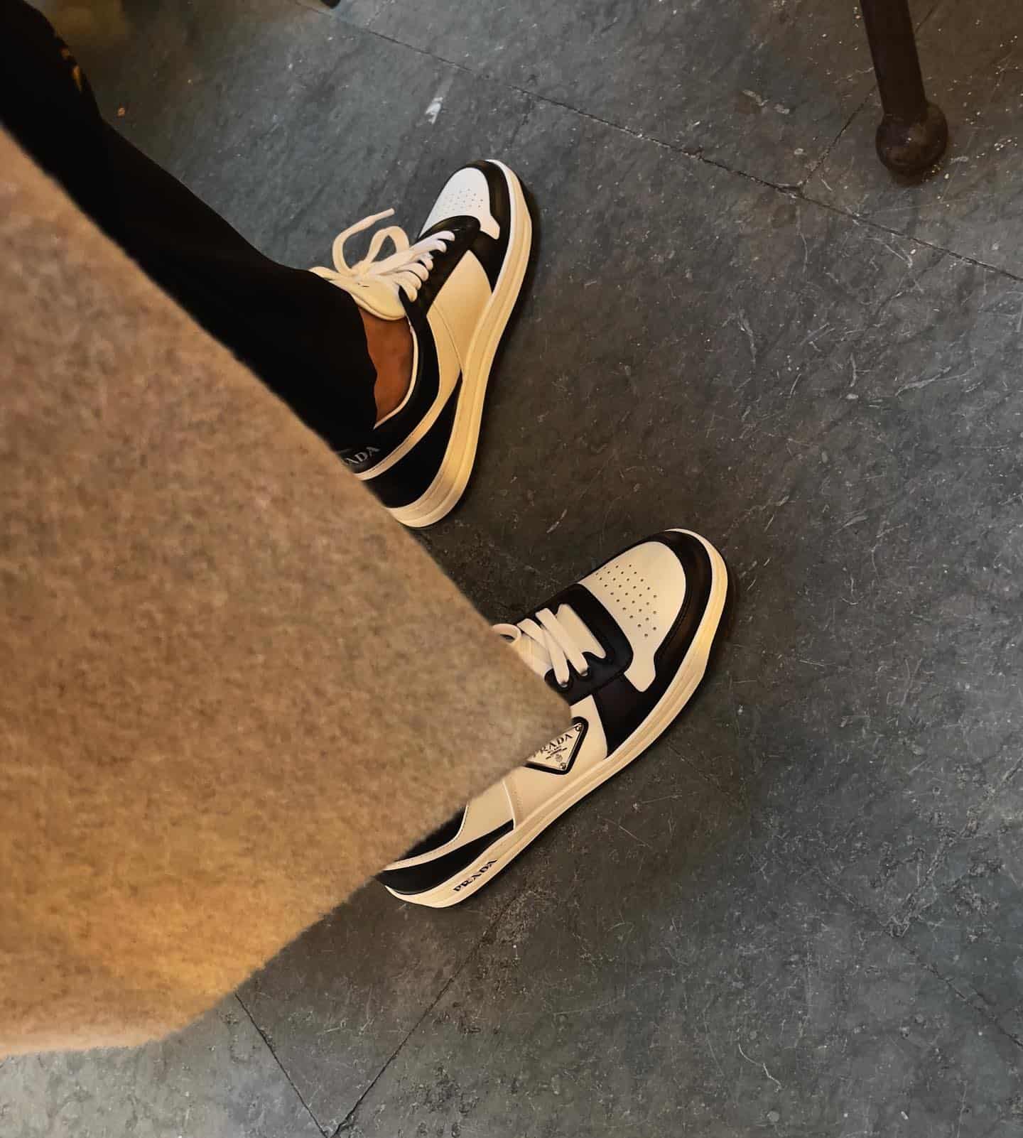 Prada downtown sneakers styled