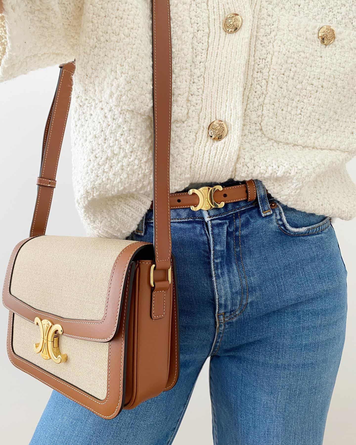 Designer belts celine logo belt