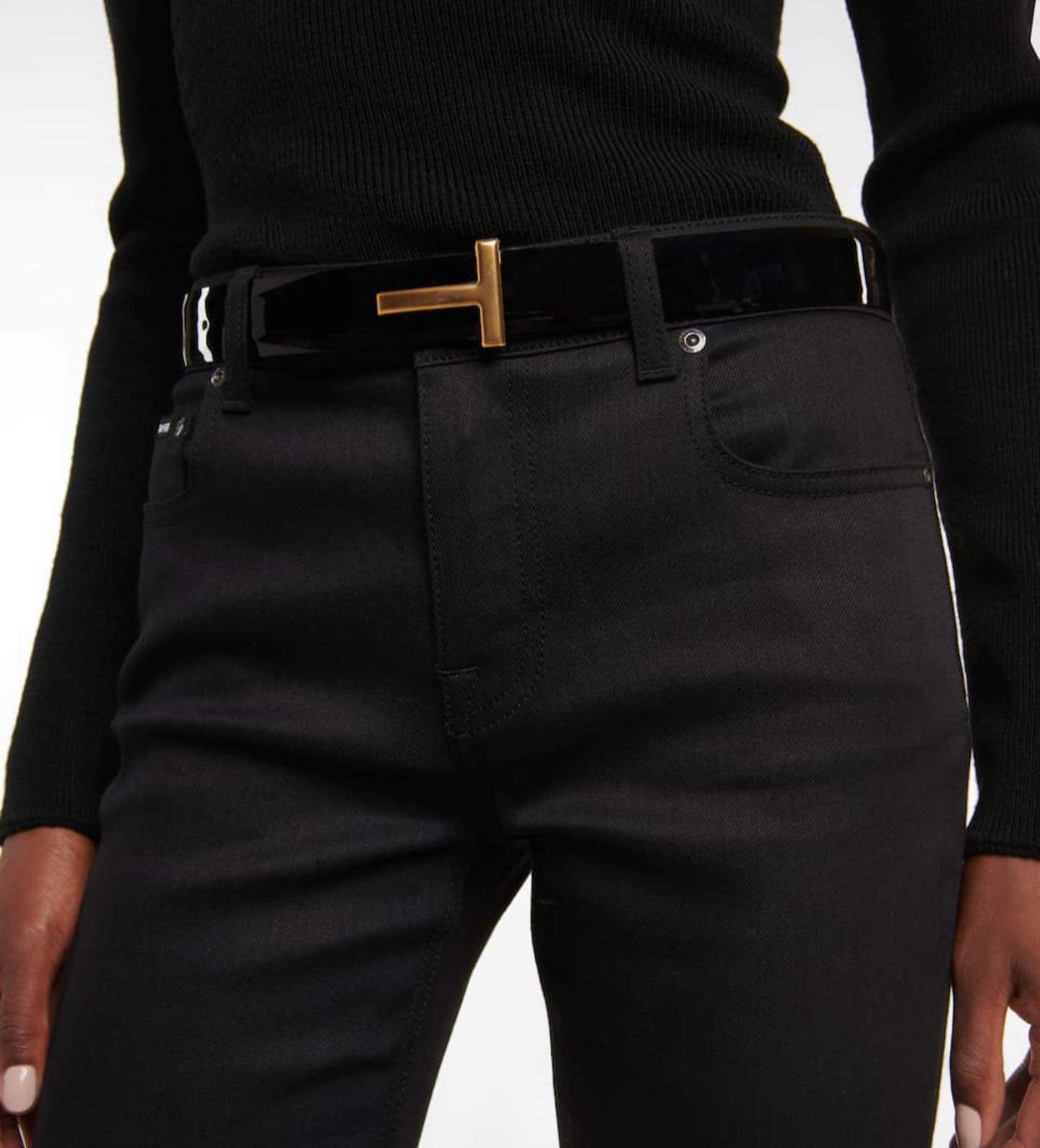 Tom ford T logo belt styled women