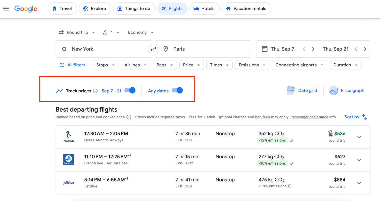 google flights