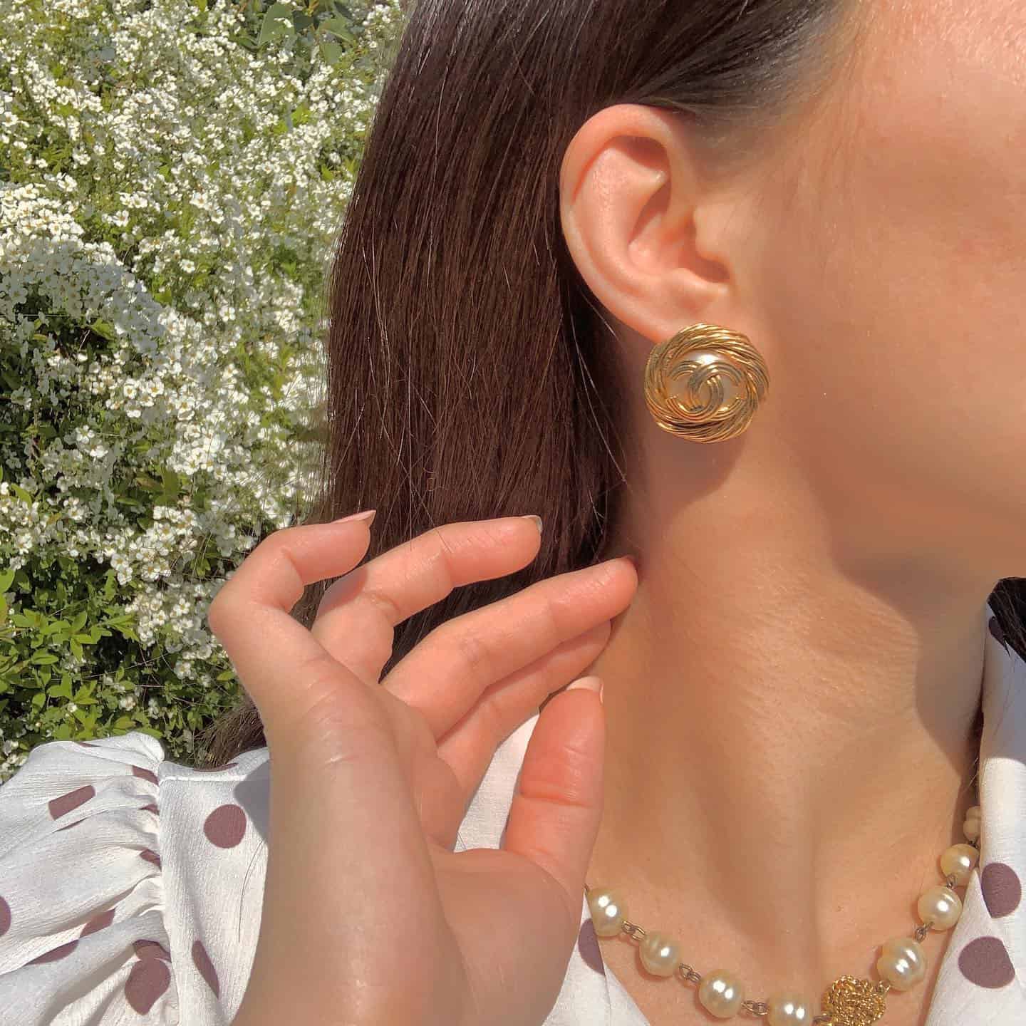 Big Vintage Chanel Earrings
