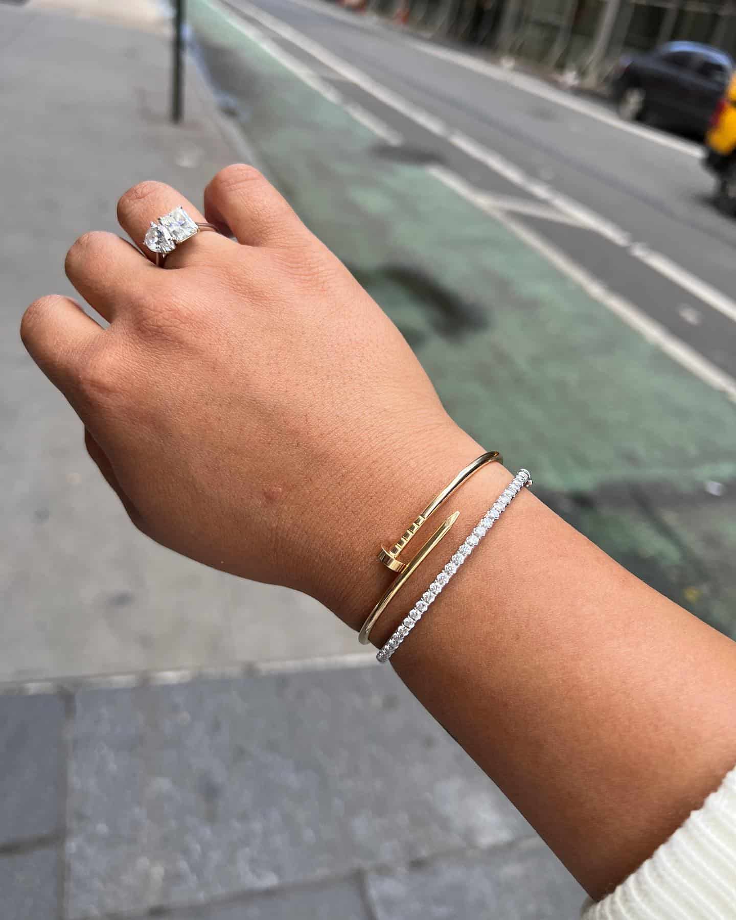 Cartier Juste un clou and diamond tennis bracelet