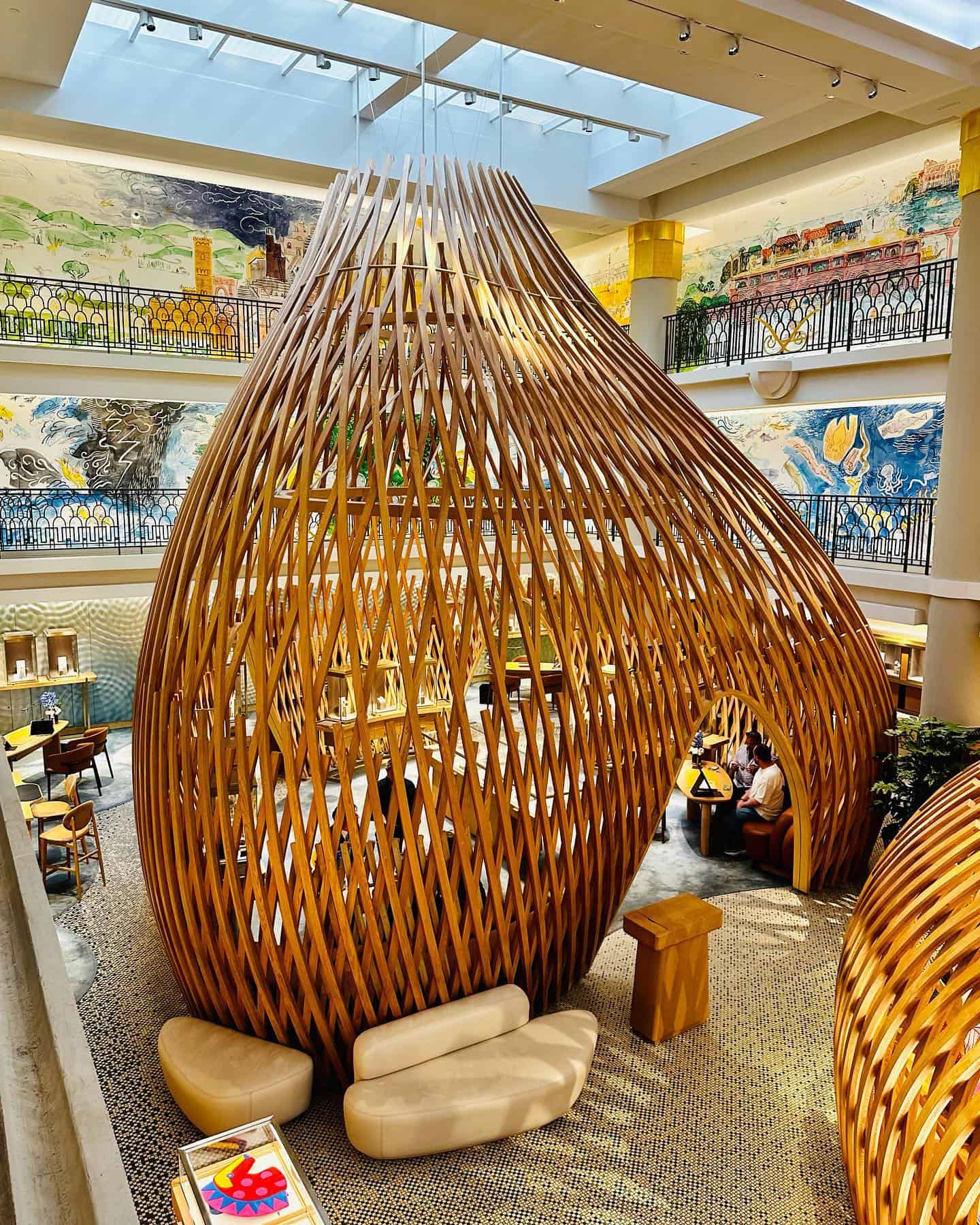 Inside the Hermes store in Paris