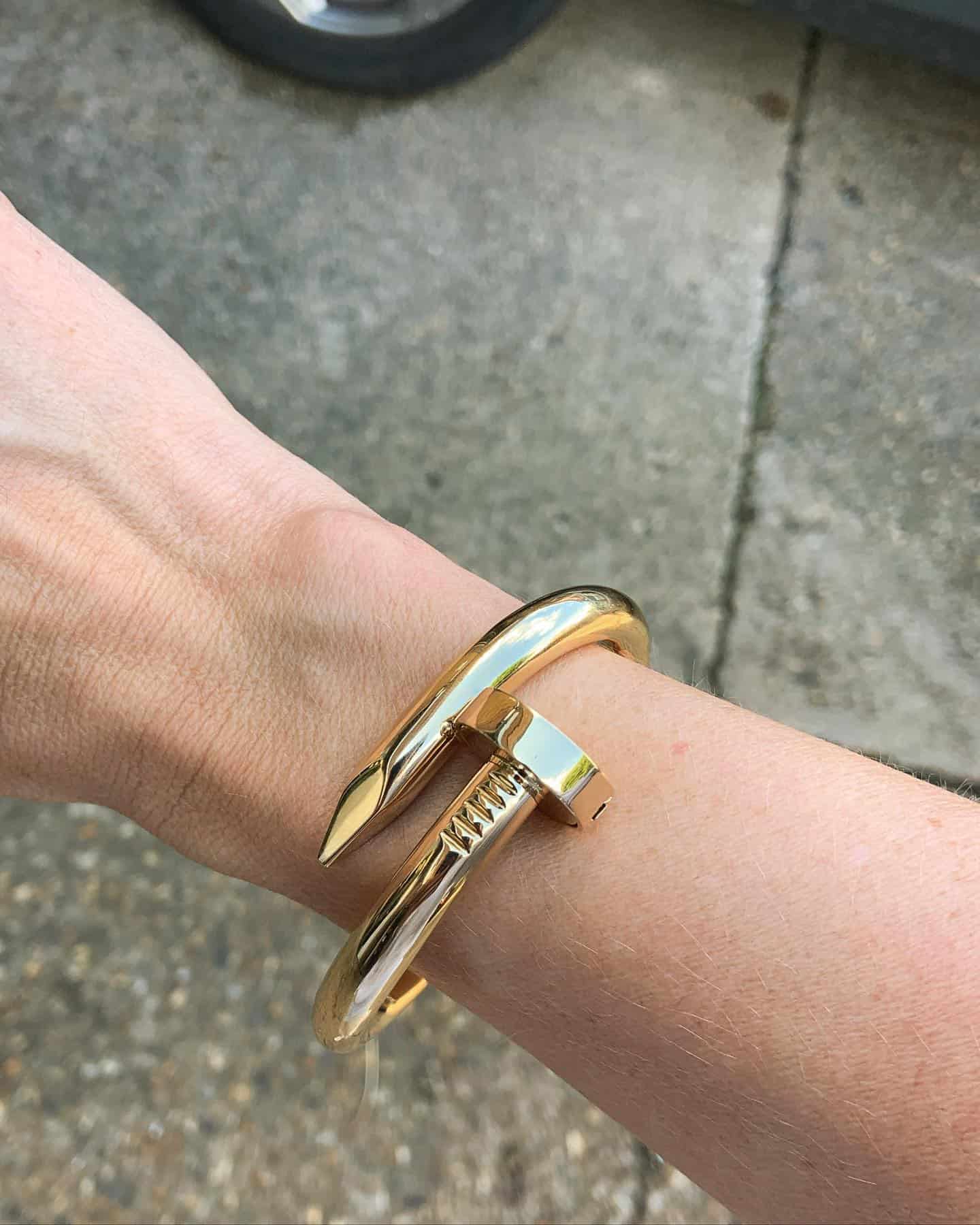 Large Juste Un Clou bracelet on wrist