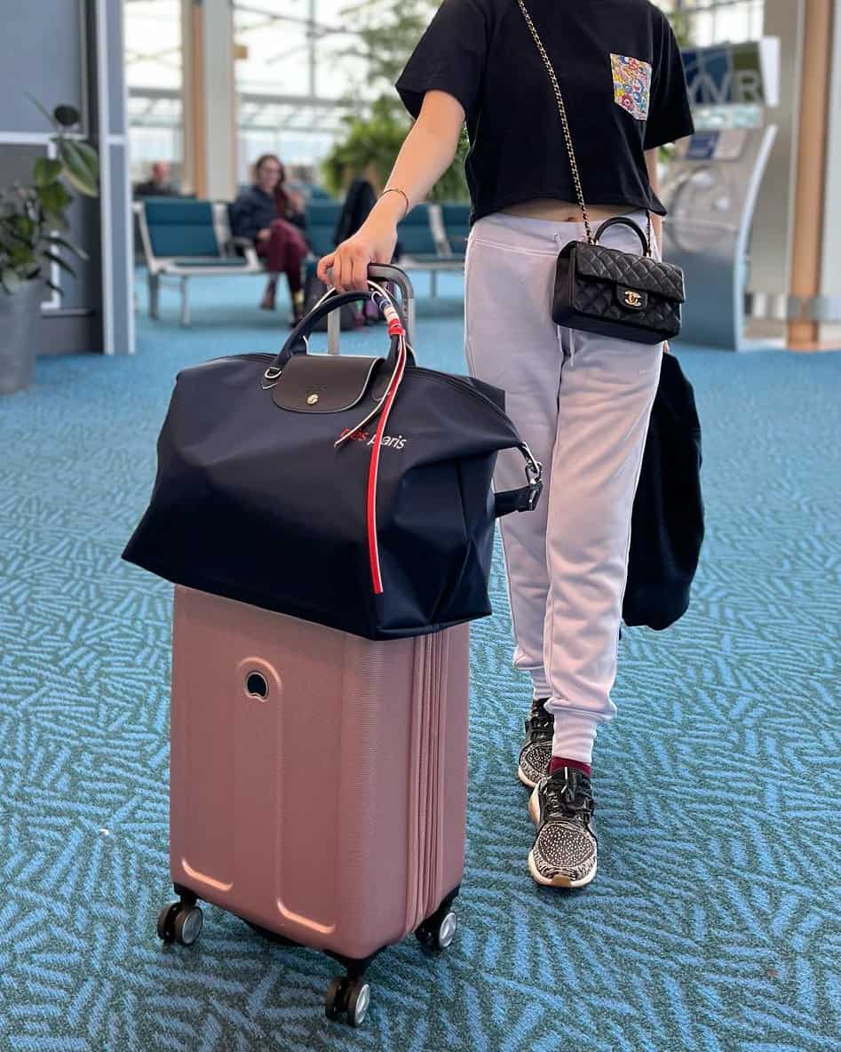 Le Pliage energy travel bag how big