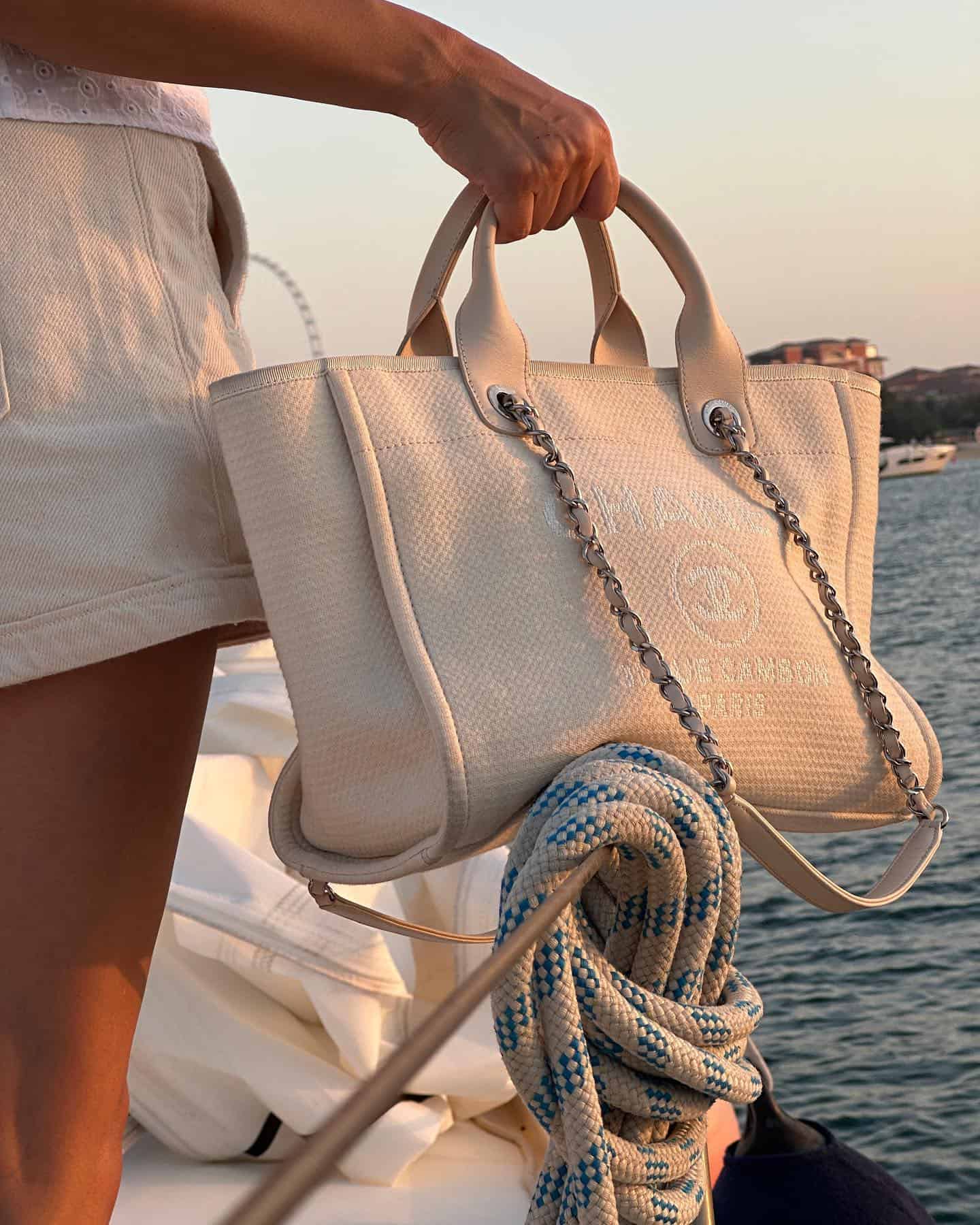 Chanel Canvas Deauville bag