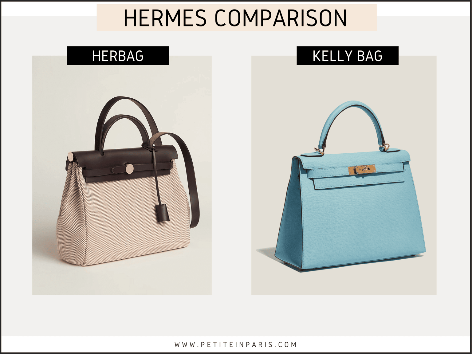 Herbag being compared to a Hermes Kelly Bag