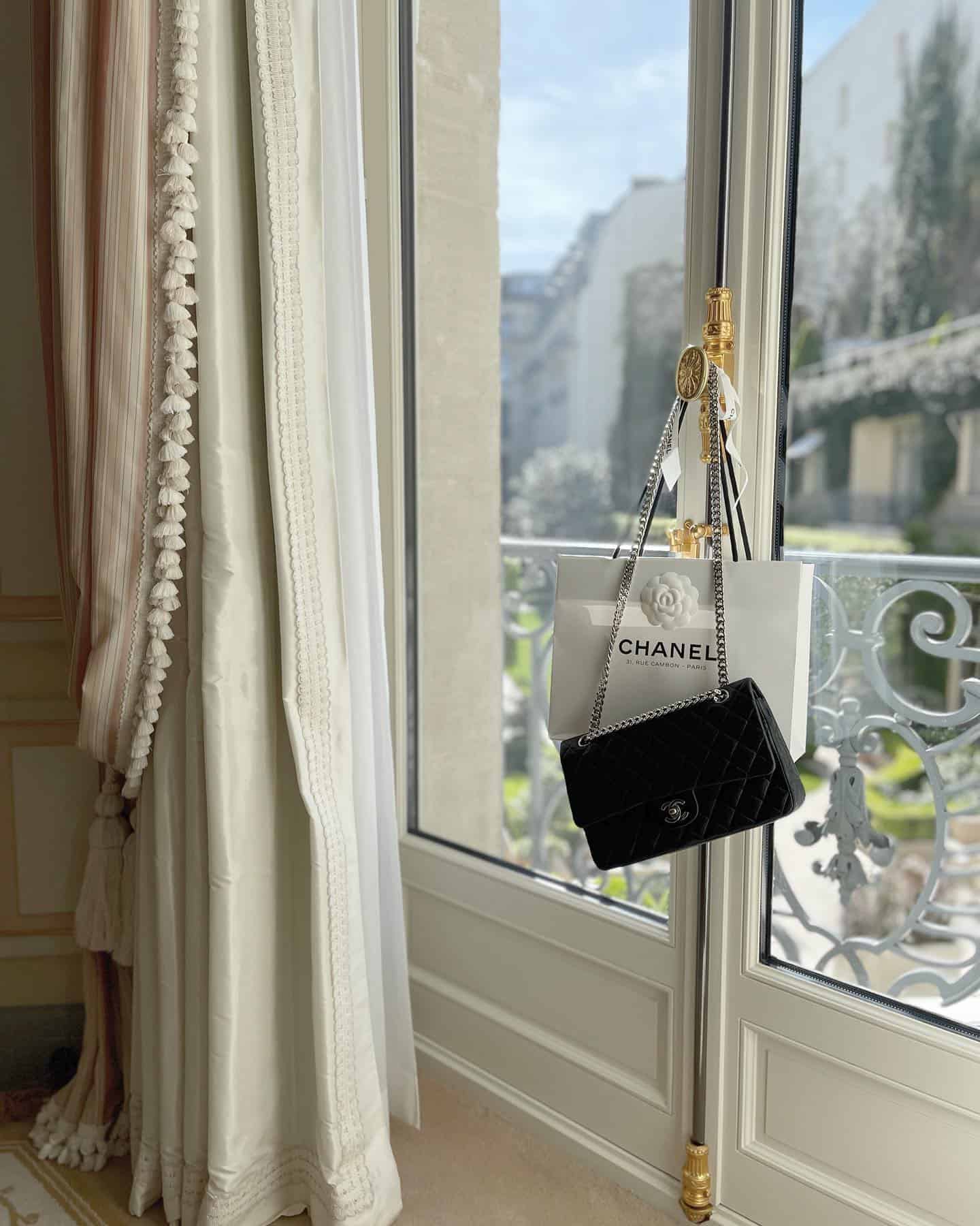 Chanel bag styled with an outfit