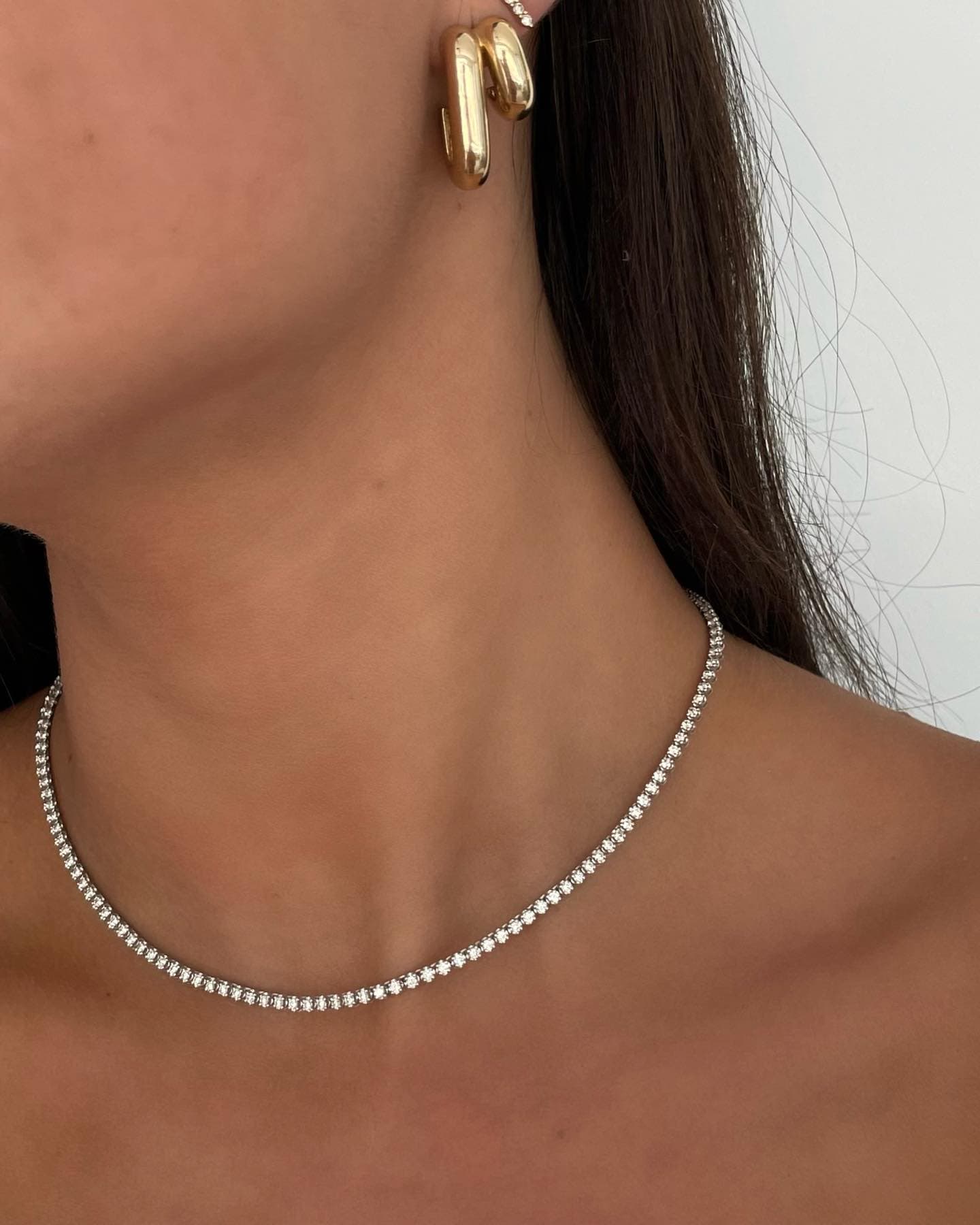 Lab Grown Diamond Tennis Necklace