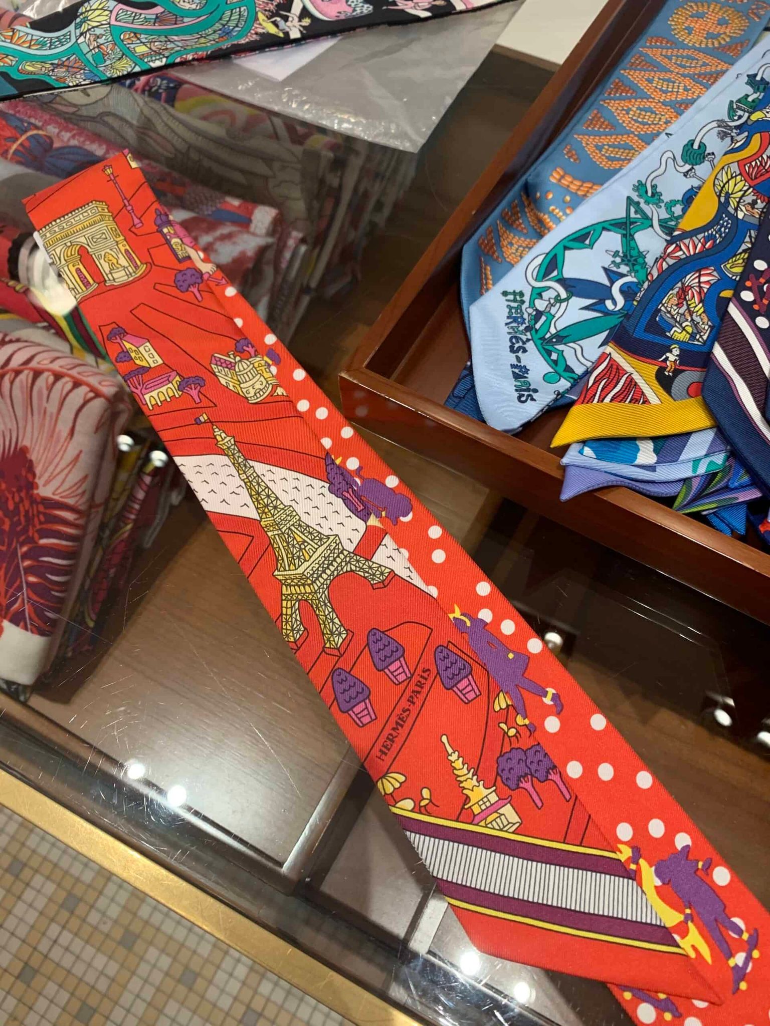 Hermes Twilly scarves for birkin